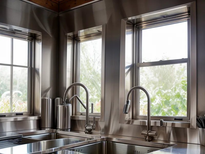 Stainless steel gravity-fed water filter for off-grid homestead water systems