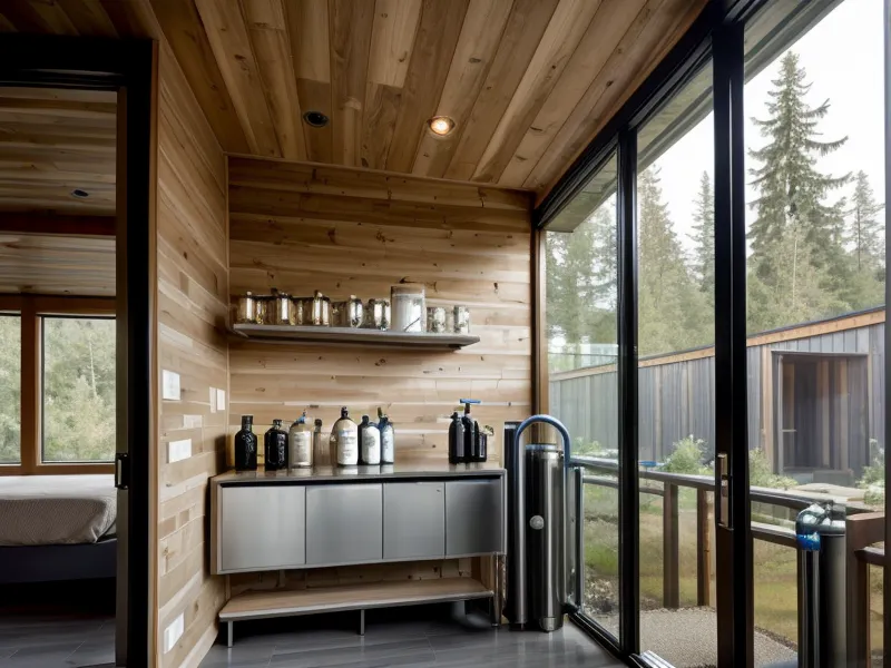 Multi-stage water filtration system installed in a homestead utility shed