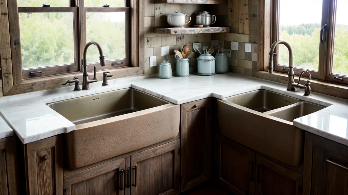Removing hard water scale buildup from a rural homestead kitchen faucet