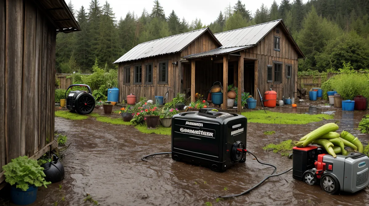 Well pump backup power setup on an Oregon homestead during a long outage