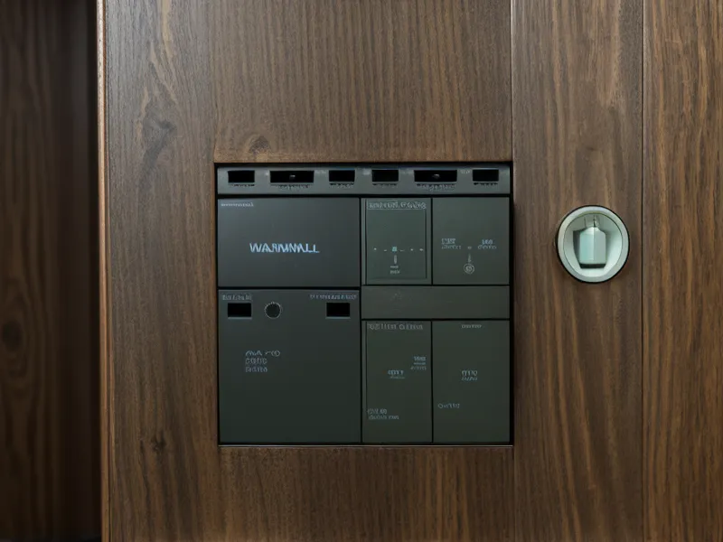 Manual transfer switch panel used to safely run emergency power to a well pump during an outage.