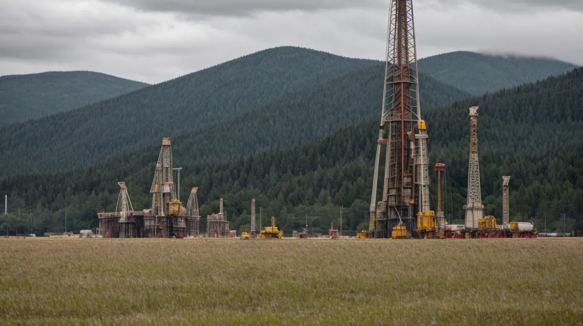 Homesteader evaluating well-drilling site options on rural Oregon land for reliable off-grid water