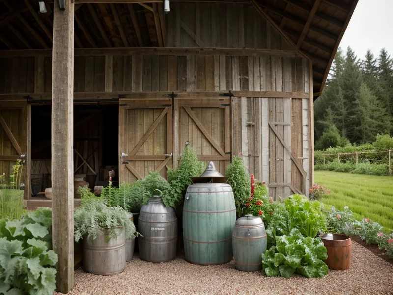Solar-powered well pump panels wired into an off-grid water system for homestead security on a rural Oregon property