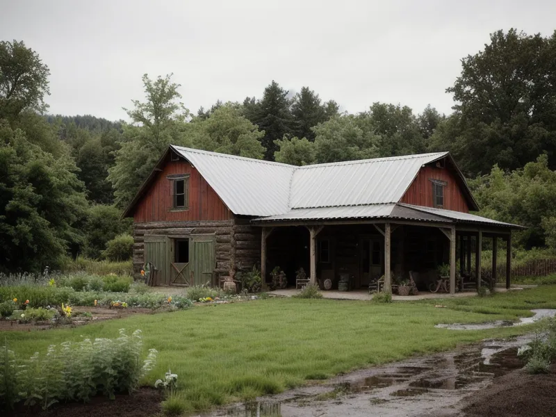 Rural Oregon well pump housing during a dry summer, part of a homestead water security backup plan