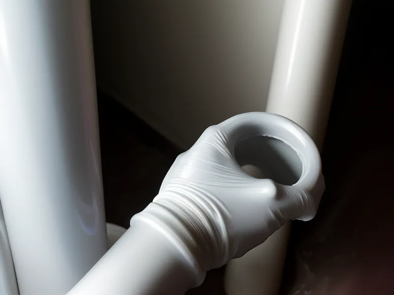Checking a well supply pipe in a homestead crawlspace as part of routine rural living upkeep