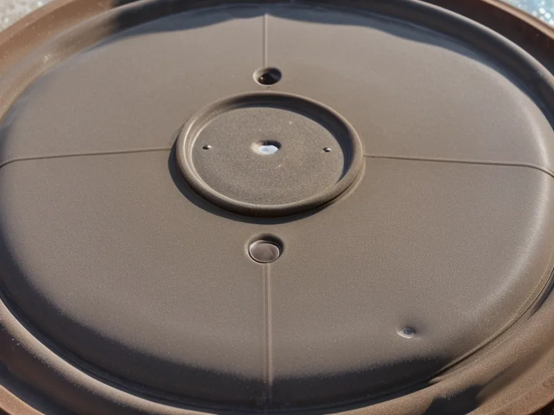 Recycling code 2 stamped on a food-grade plastic water storage tank used for rainwater harvesting