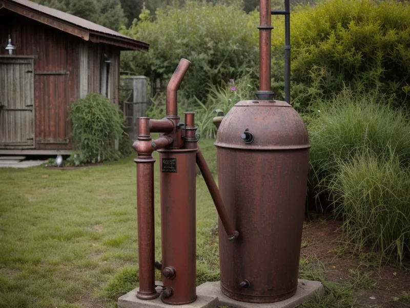 Manual hand pump mounted on a well casing for backup water during a power outage