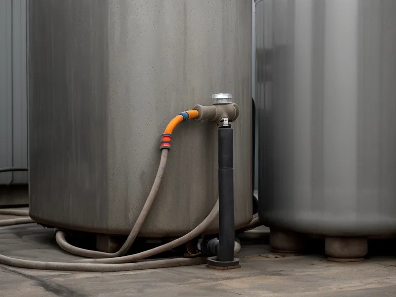 SmartWaterBox tank level monitor installed on a well pressure tank for off-grid water monitoring