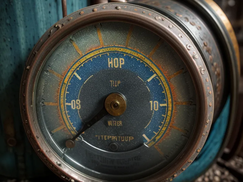 Close-up of a well pressure tank gauge, a key tool for well water maintenance and catching trouble early in a rural water independence setup
