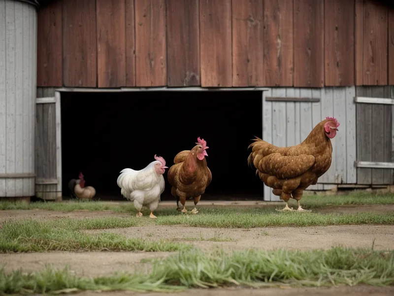 Chickens investigating the homestead water system enclosure built around the sediment filter housing