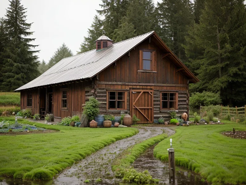 Backup water storage and pump gear on an Oregon hobby farm during a power grid outage, an off-grid water and well-water solutions setup