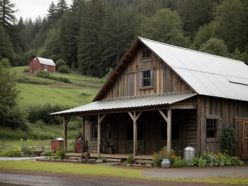 Checking well water pressure by hand inside a rural Oregon pump house as part of a homestead water management routine